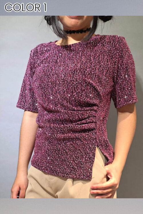 Alternative view of Polera con Brillo y Frunce al Costado