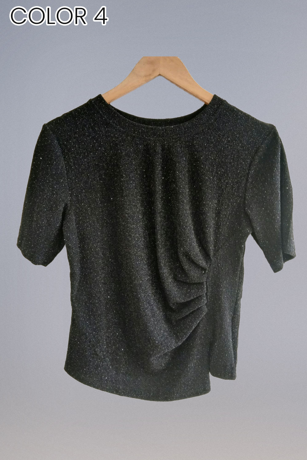 Polera con Brillo y Frunce al Costado - Imagen 3