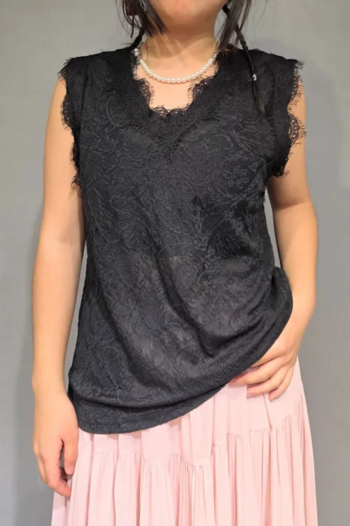 Alternative view of Polera Broderie con pechera Bordada