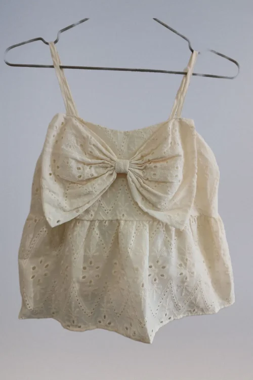 Top broderie con Moño - Imagen 5