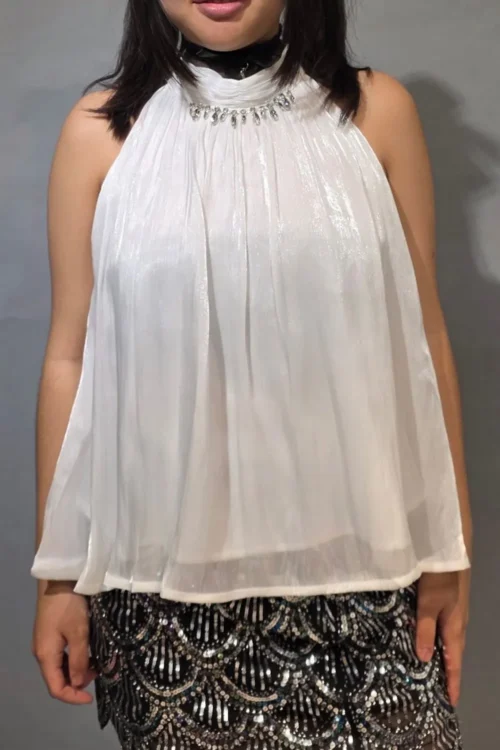Top Halter con pedreria