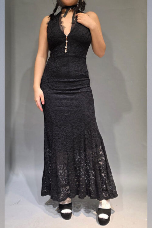 Vestido Halter Encaje